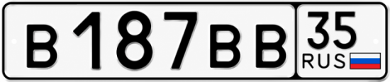 Красивый номер на авто В187ВВ 35